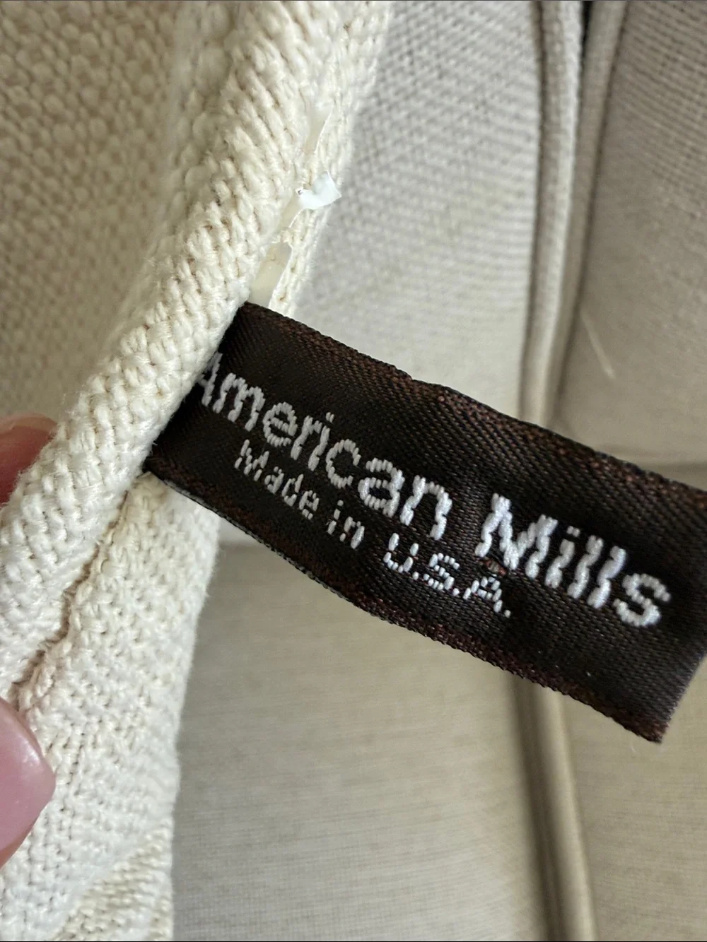 American Mills French Script Throw Pillow Cover - Made in USA